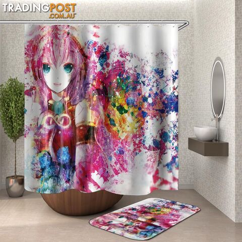 Colorful Anime Girl Shower Curtain - Curtain - 7427046123044