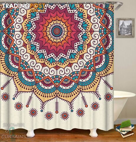 Multi Colored Mandala Shower Curtain - Curtain - 7427046231879