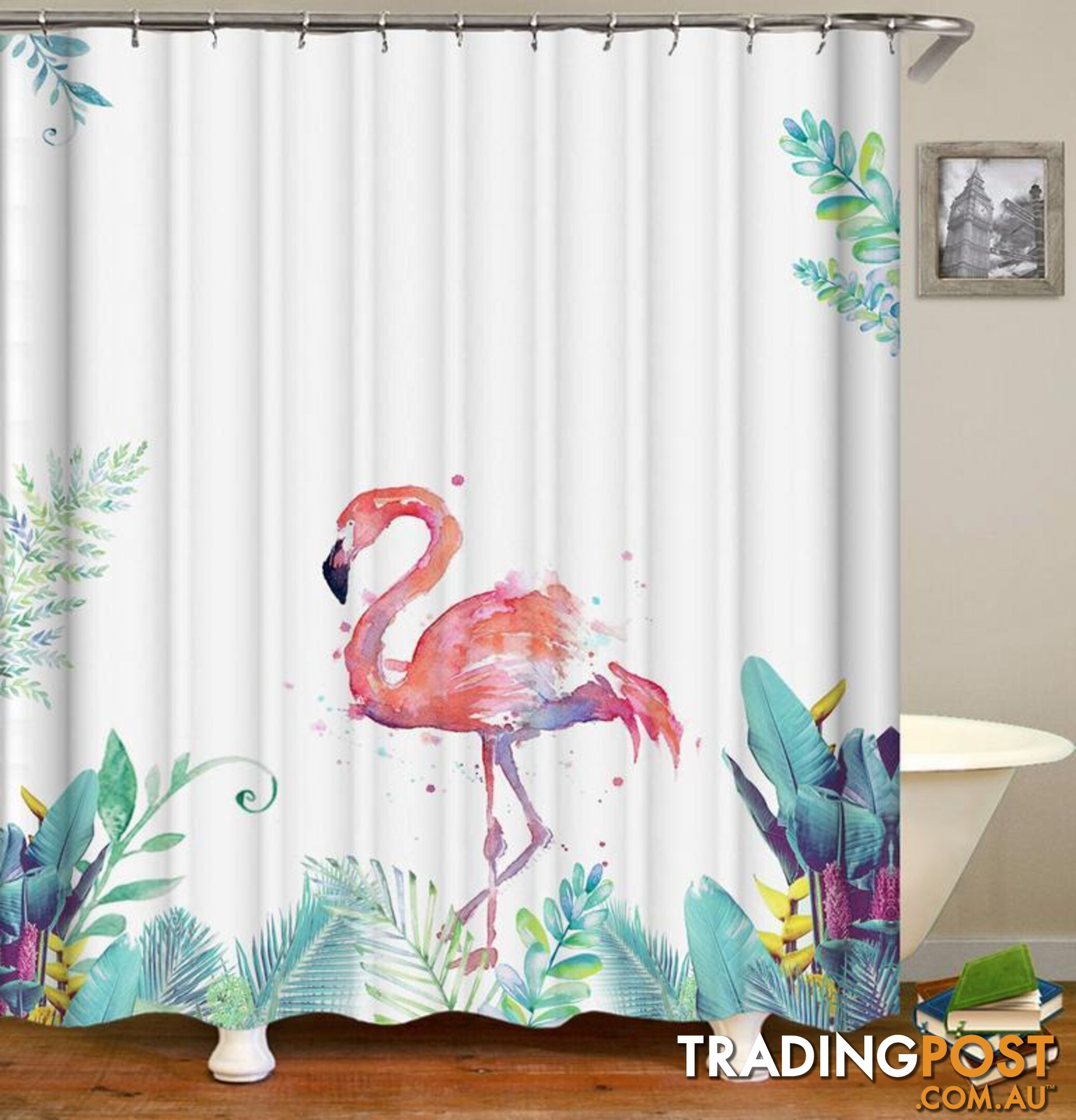 Art Painting Flamingo Shower Curtain - Curtain - 7427005928772