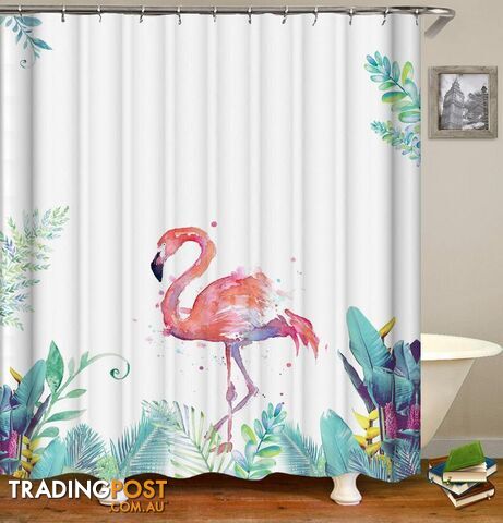 Art Painting Flamingo Shower Curtain - Curtain - 7427005928772