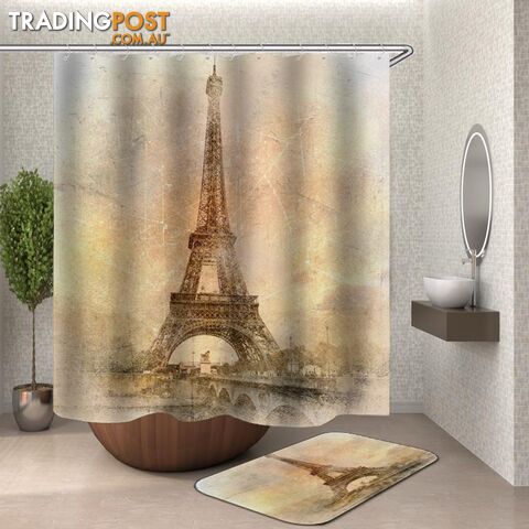 Vintage Eiffel Tower Photo Shower Curtain - Curtain - 7427046113816