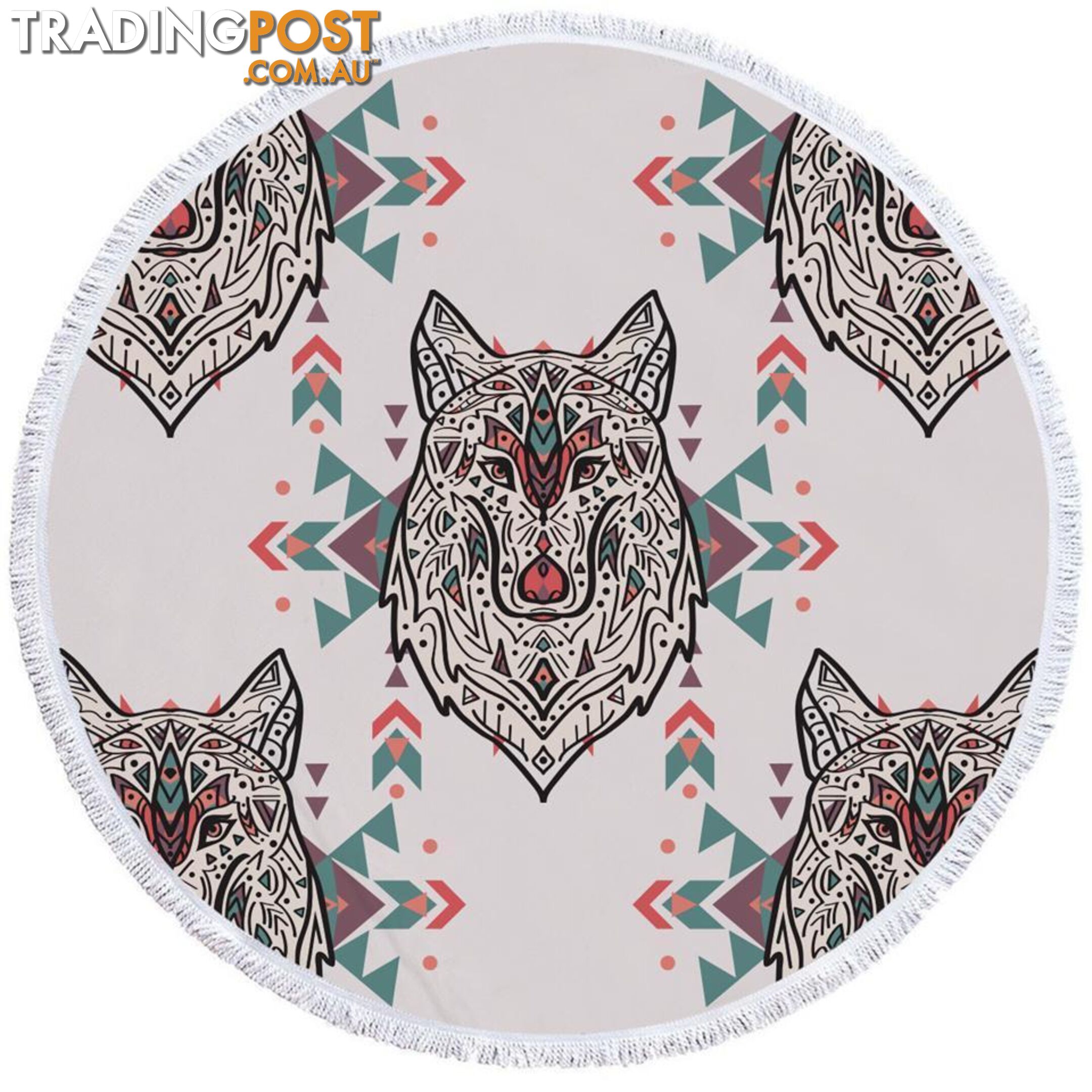 Persian Wolf Beach Towel - Towel - 7427046309110