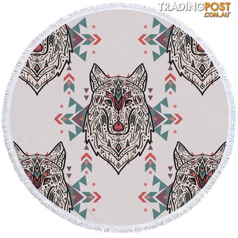 Persian Wolf Beach Towel - Towel - 7427046309110