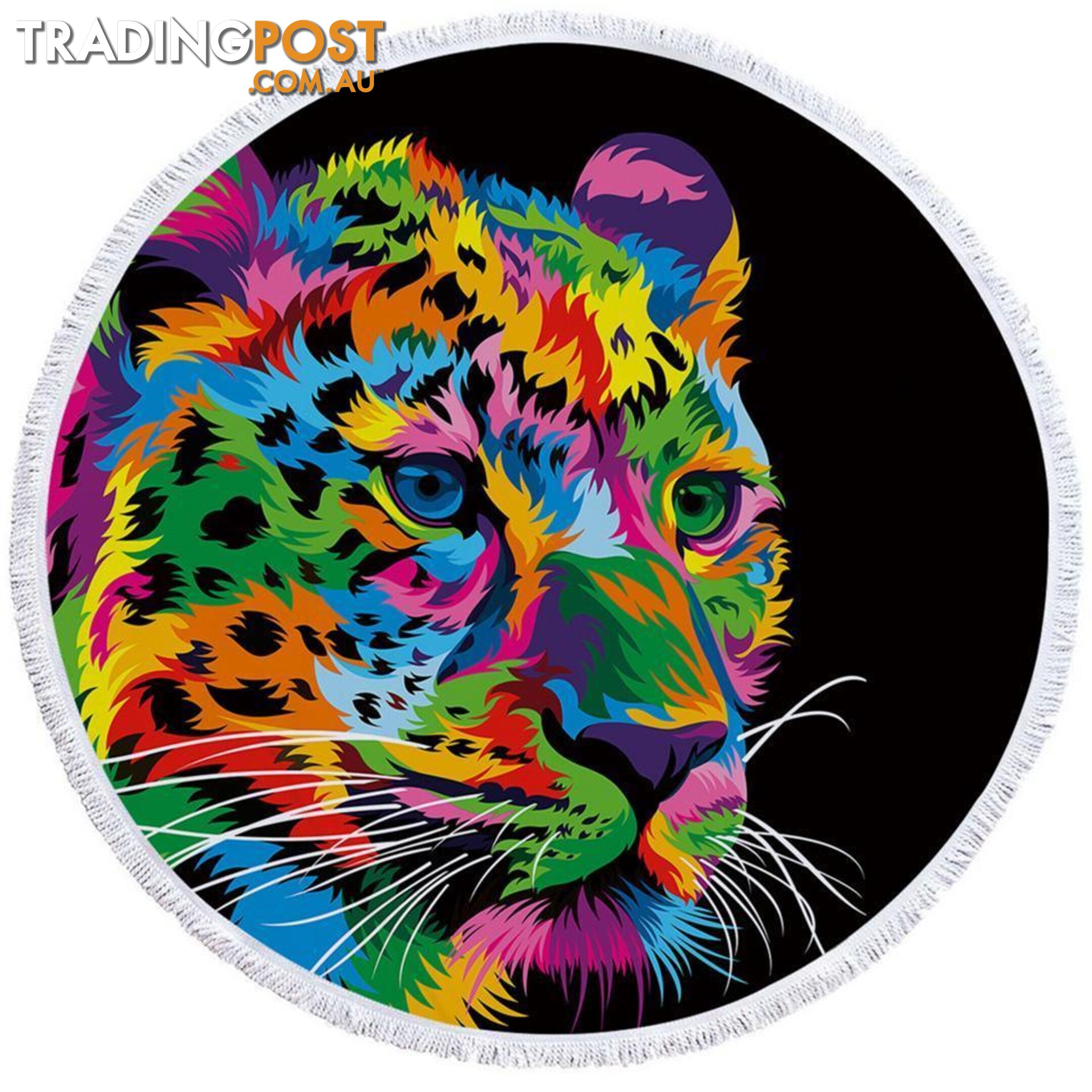 Colorful Leopard Beach Towel - Towel - 7427046323710