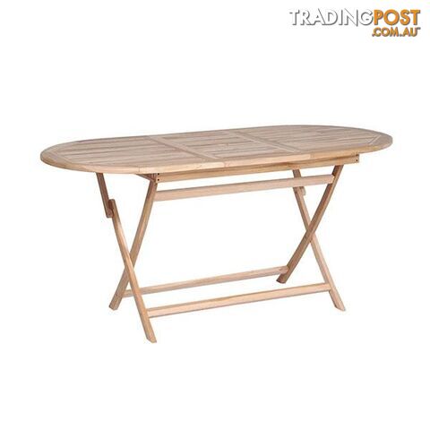 Folding Garden Table 160 X80 X 75 Cm Solid Teak Wood - Unbranded - 8718475705086