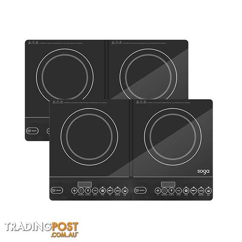 Soga 2X Cooktop Portable Induction Double Duo Hot Plate Burners - Soga - 9476062089672