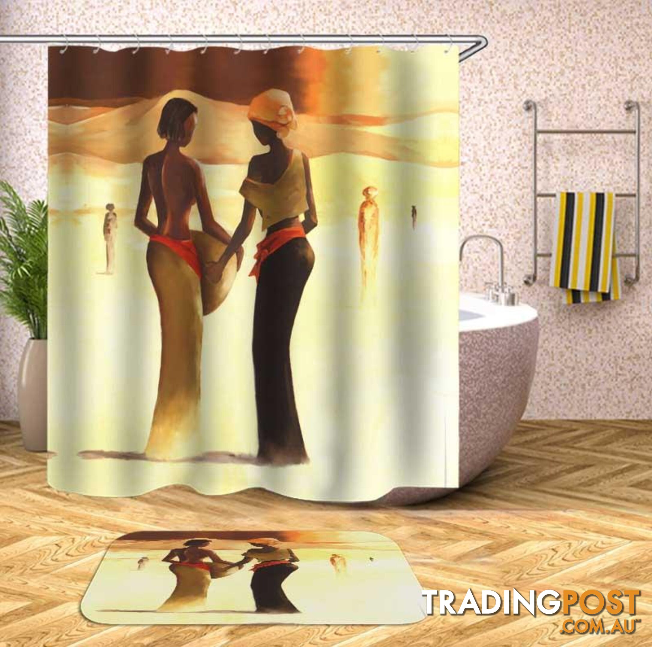 Art Painting African Women Shower Curtain - Curtain - 7427046143424