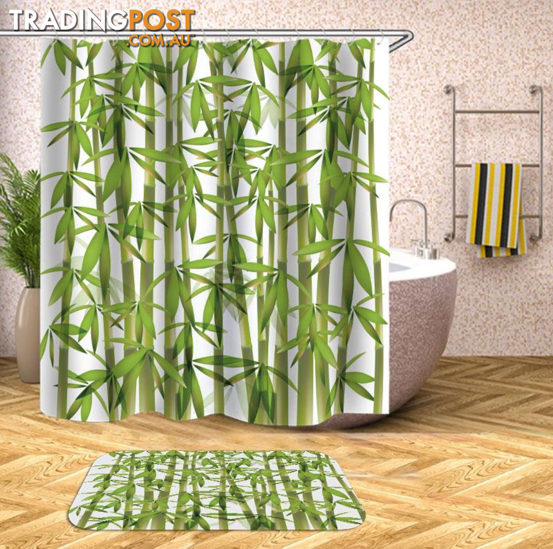 Fresh Bamboo Shower Curtain - Curtain - 7427045934986