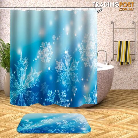 Shiny Snowflakes Shower Curtain - Curtain - 7427045959361