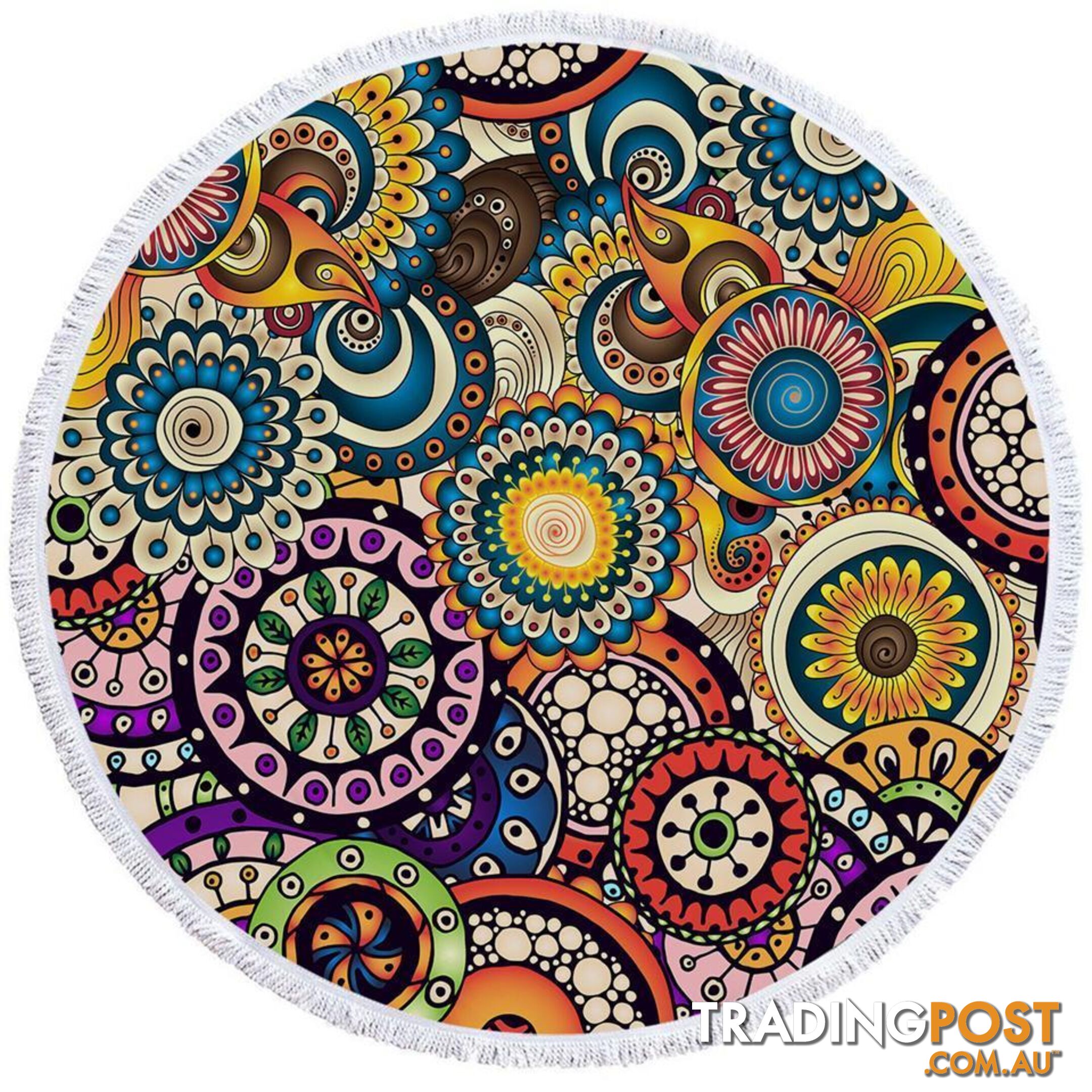 Multi Colored Little Mandalas Beach Towel - Towel - 7427046310765