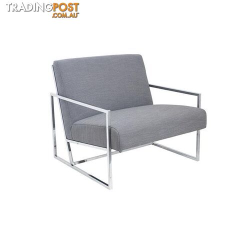 Jaxson Large Armchair Grey Chrome Frame - Arm Chair - 7427046211376