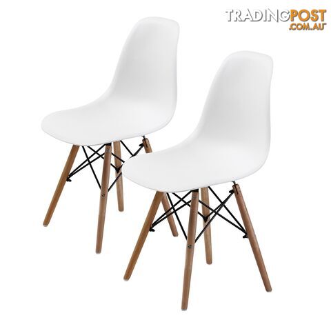 Eames DSW High Quality PP Dining Chair White (2 Pcs) - Unbranded - 9352338001305