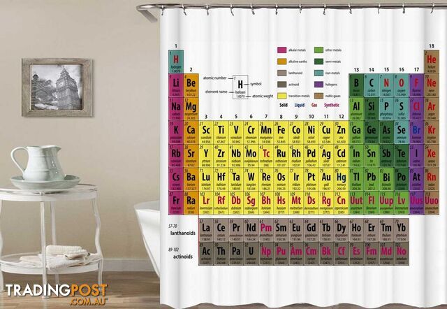 Periodic Table Of The Elements Shower Curtain - Curtain - 7427046082358