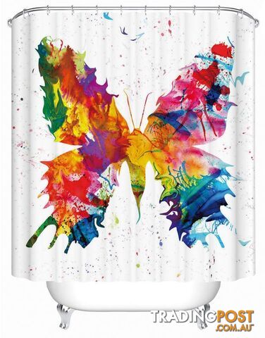 Art Painting Butterfly Shower Curtain - Curtain - 7427005898891