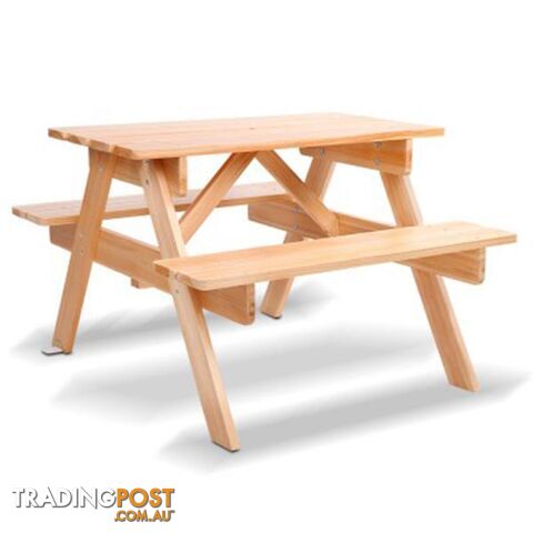 Kids Wooden Picnic Bench Set - Keezi - 4326500256430
