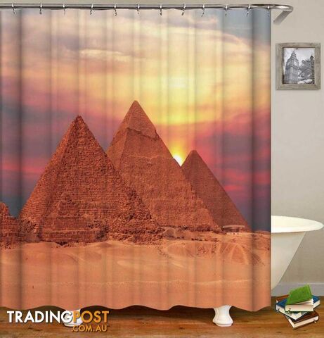 Sunset Pyramids Shower Curtain - Curtain - 7427046140140