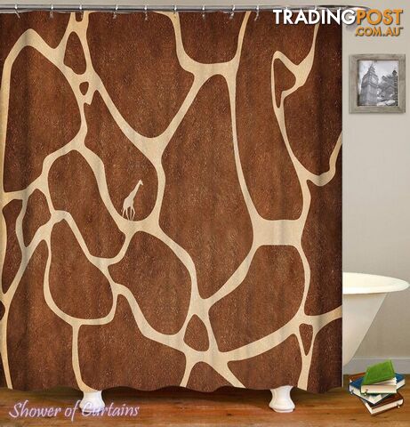 Giraffe Pattern Shower Curtain - Curtain - 7427046287395