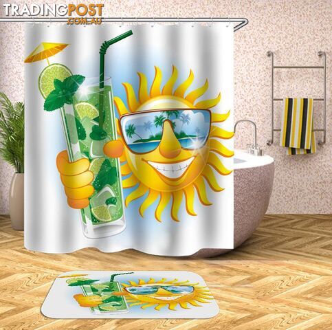 Drinking Mojito Sun Shower Curtain - Curtains - 7427045948921
