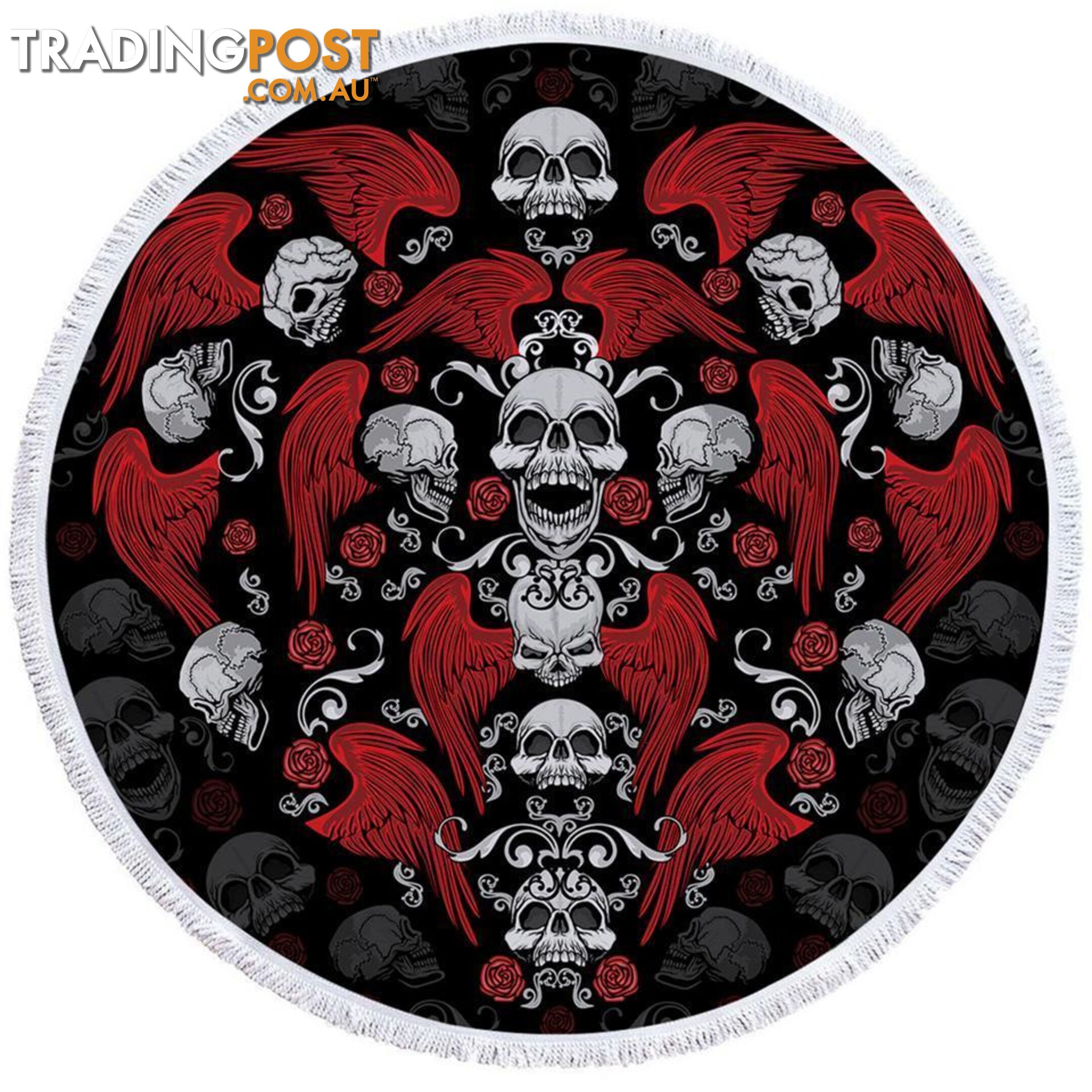 Death Skulls Beach Towel - Towel - 7427046319355