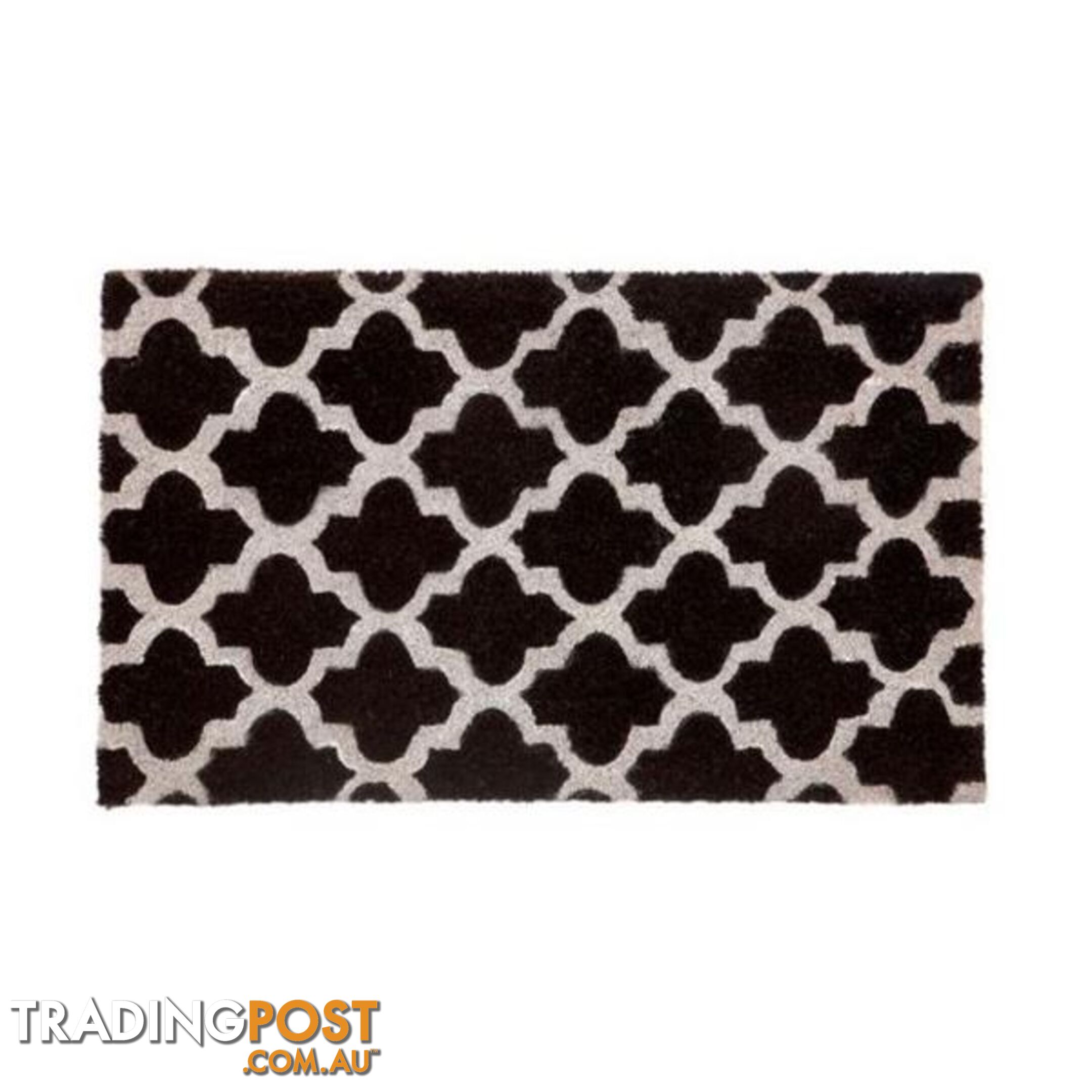 Girih Black Pvc Backed Coir Door Mat - Unbranded - 8901304506361