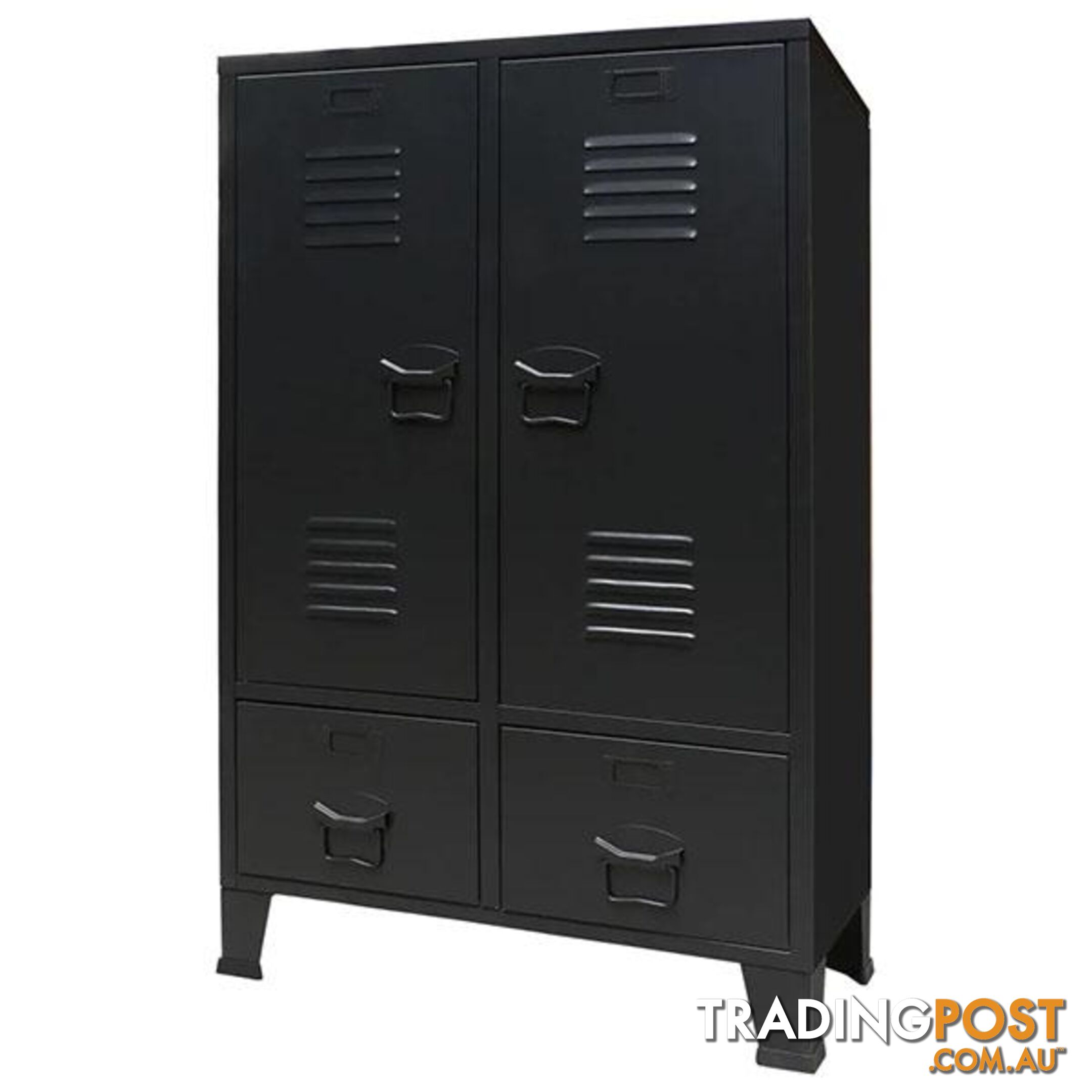 Industrial Style Black Metal Wardrobe - Unbranded - 9476062103880