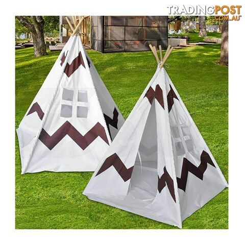 Kids Children Home Canvas Teepee Pretend Play Tent Playhouse Tipi Outdoor Indoor - Unbranded - 787976602246