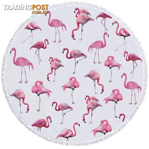 Flamingo Pattern Beach Towel - Towel - 7427046330695