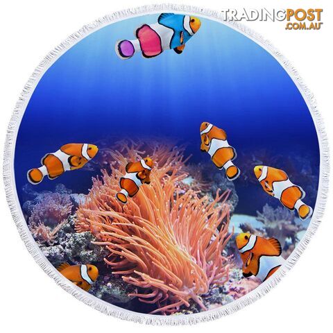 Clownfish Fish Beach Towel - Towel - 7427046340274