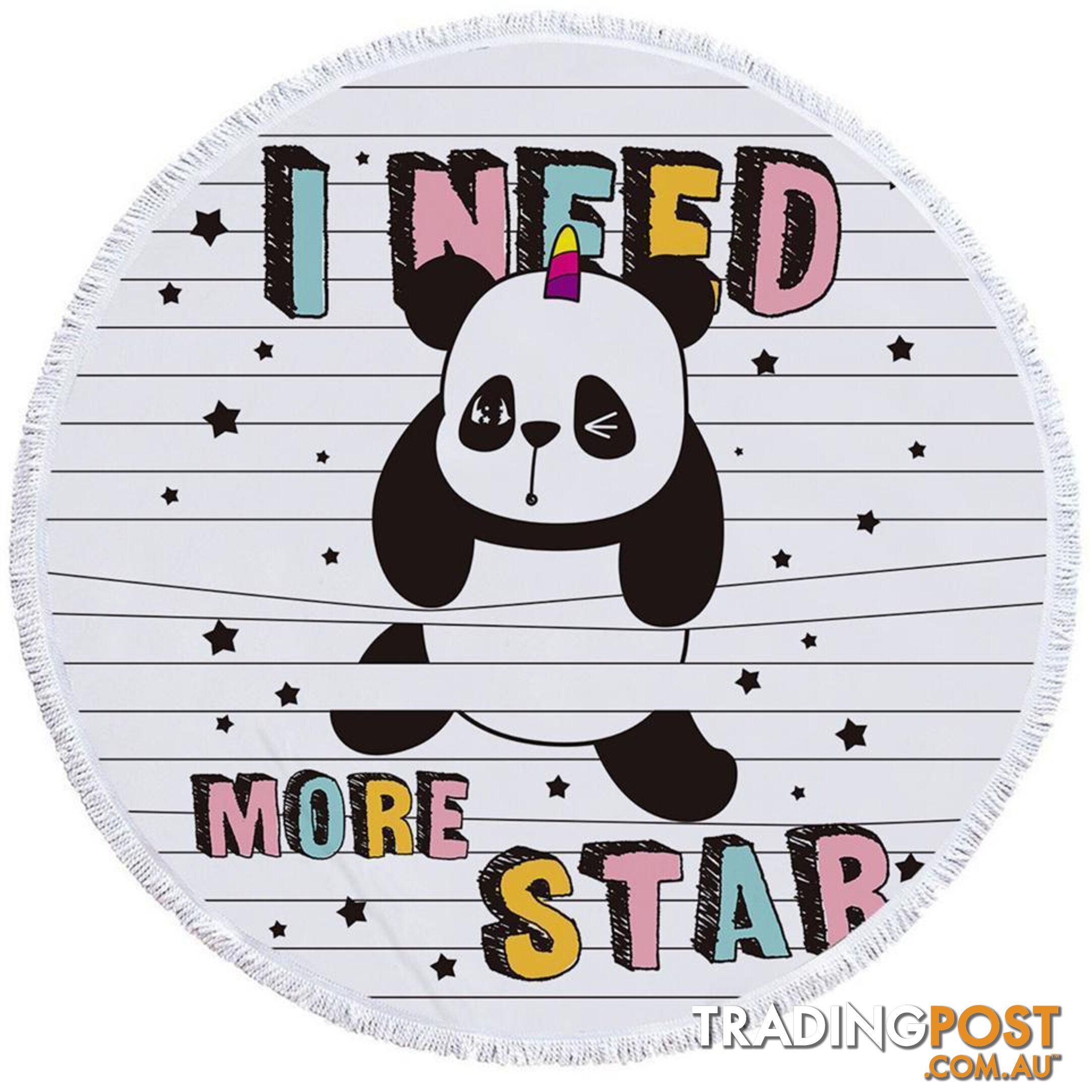 Stars Panda Beach Towel - Towel - 7427046305709