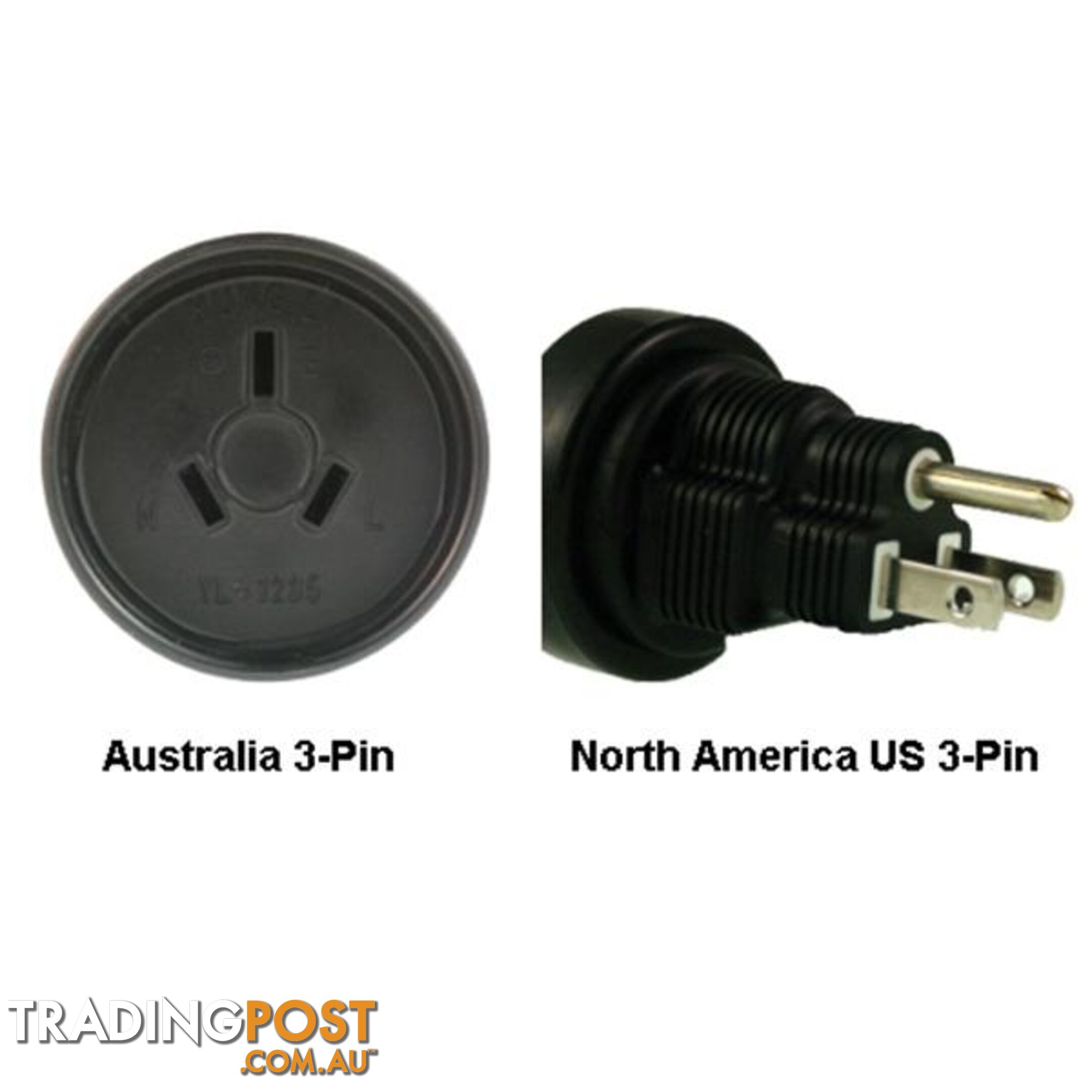 Australia To North America US 3-Pin Power Adapter Plug - Unbranded - 4326500318961