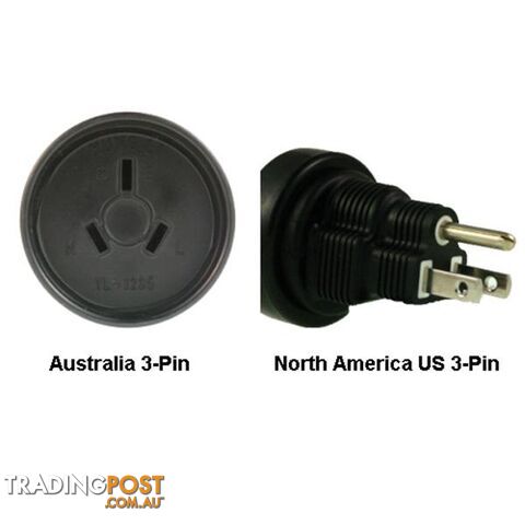 Australia To North America US 3-Pin Power Adapter Plug - Unbranded - 4326500318961