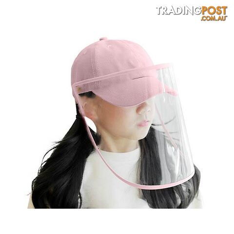 Outdoor Hat Anti Fog Dust Saliva Cap Full Face Shield Cover Kids Pink - Unbranded - 9476062095680