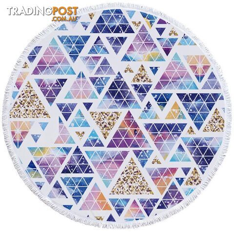 Space Triangles Abstract Beach Towel - Towel - 7427046309622