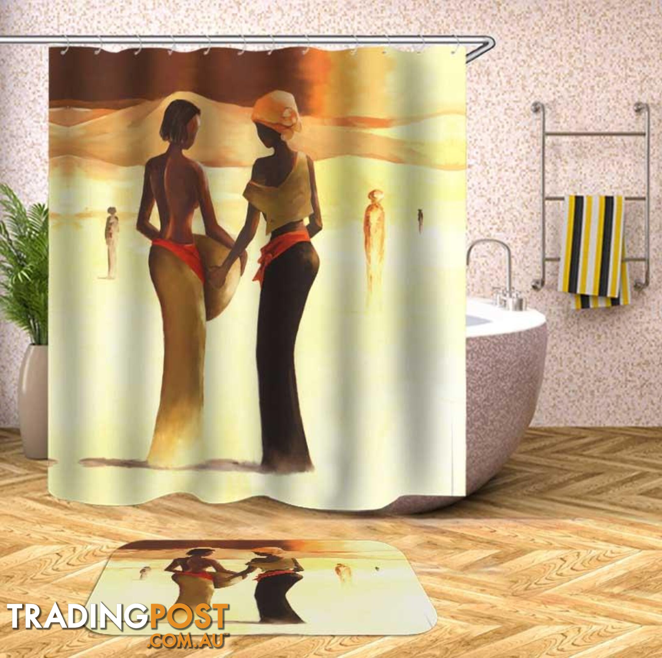 Art Painting African Women Shower Curtain - Curtain - 7427046143455