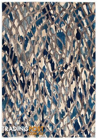 Dreamscape Ropes Modern Blue Rug - Unbranded - 8694561187021