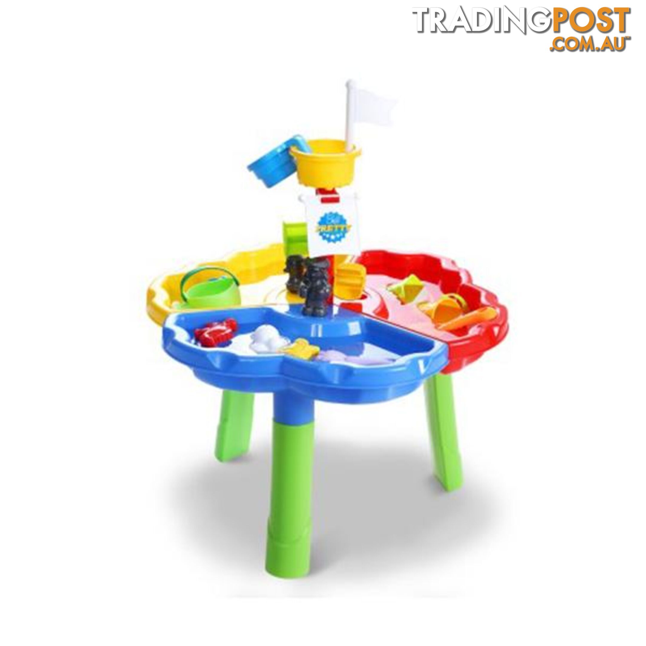 Beach Sand And Water Sandpit Outdoor Table Childrens Bath Toys - Keezi - 9350062284940