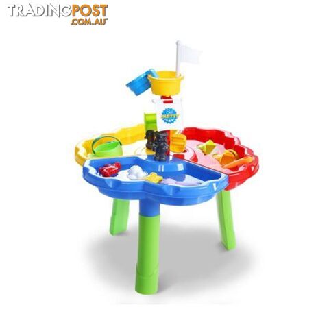 Beach Sand And Water Sandpit Outdoor Table Childrens Bath Toys - Keezi - 9350062284940