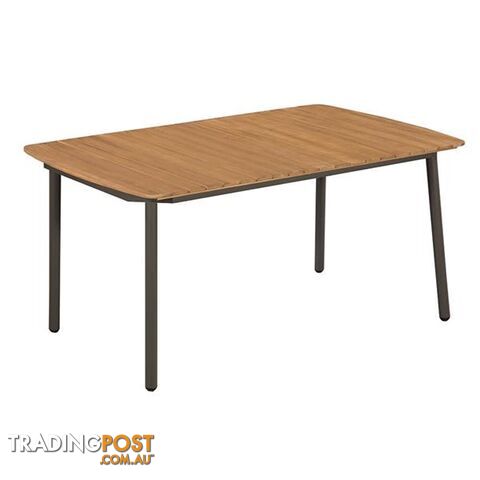 Outdoor Dining Table Solid Acacia Wood And Steel - Table - 7427005879012