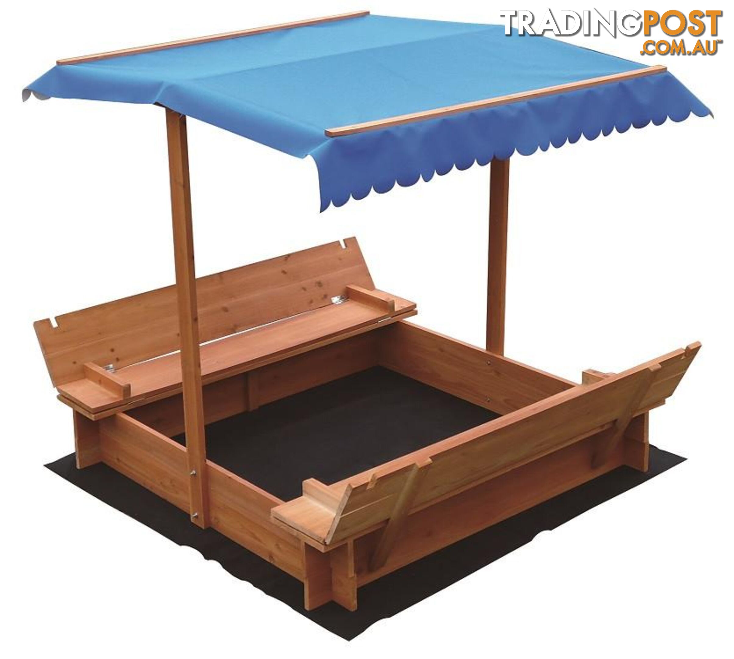 Kids Wooden Toy Sandpit with Canopy - Unbranded - 4344744419565