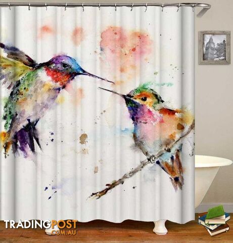 Hummingbird Art Shower Curtain - Curtain - 7427046092913