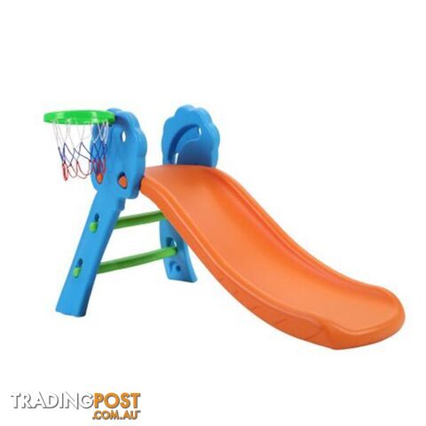 Keezi Kids Slide with Basketball Hoop Outdoor Indoor Toddler Play - Keezi - 7427046187411
