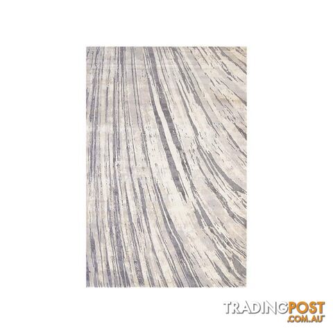 Alyssum Textured High Low Pile Modern Swirl Grey Beige Rug - Unbranded - 7427005883354