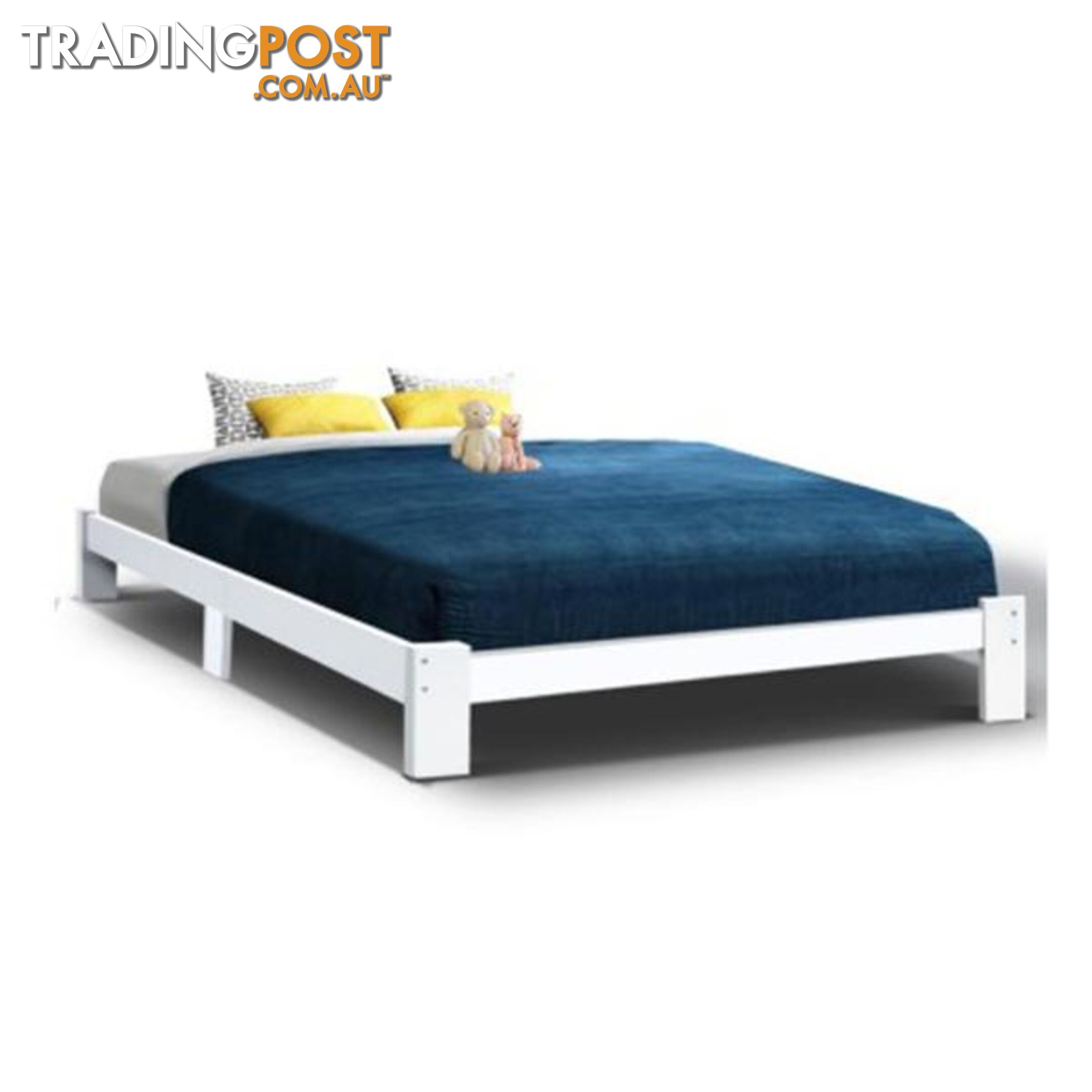 Queen Wooden Bed Base Frame Jade Timber Foundation Mattress Platform - Artiss - 7427046196826