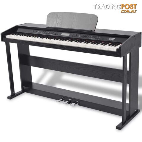 88-Key Digital Piano With Pedals Black Melamine Board - Unbranded - 7427005866500