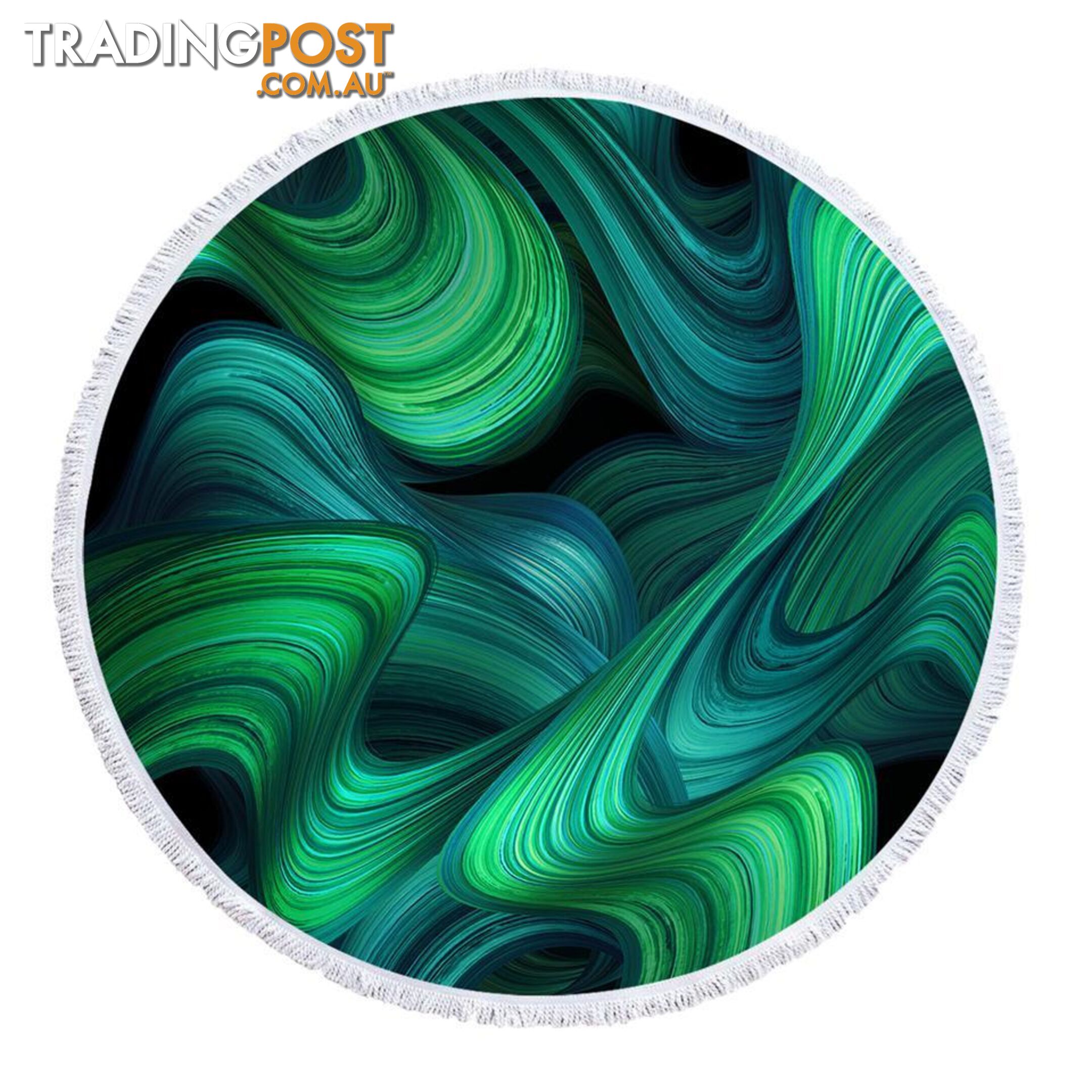 Greenish Flow Beach Towel - Towel - 7427046342414