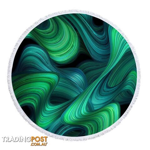 Greenish Flow Beach Towel - Towel - 7427046342414