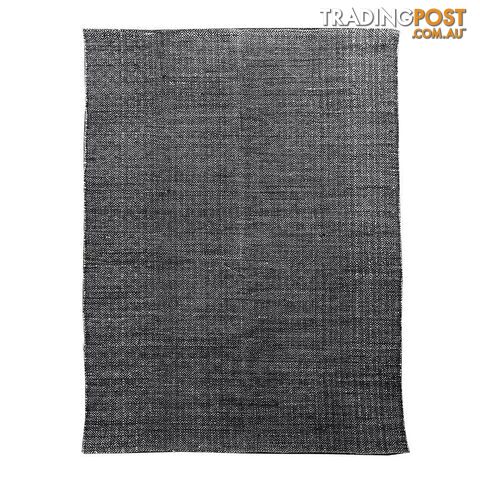Brinley Stonewashed Cotton Rug 160x230cm Charcoal - Unbranded - 7427046152938