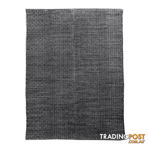 Brinley Stonewashed Cotton Rug 160x230cm Charcoal - Unbranded - 7427046152938