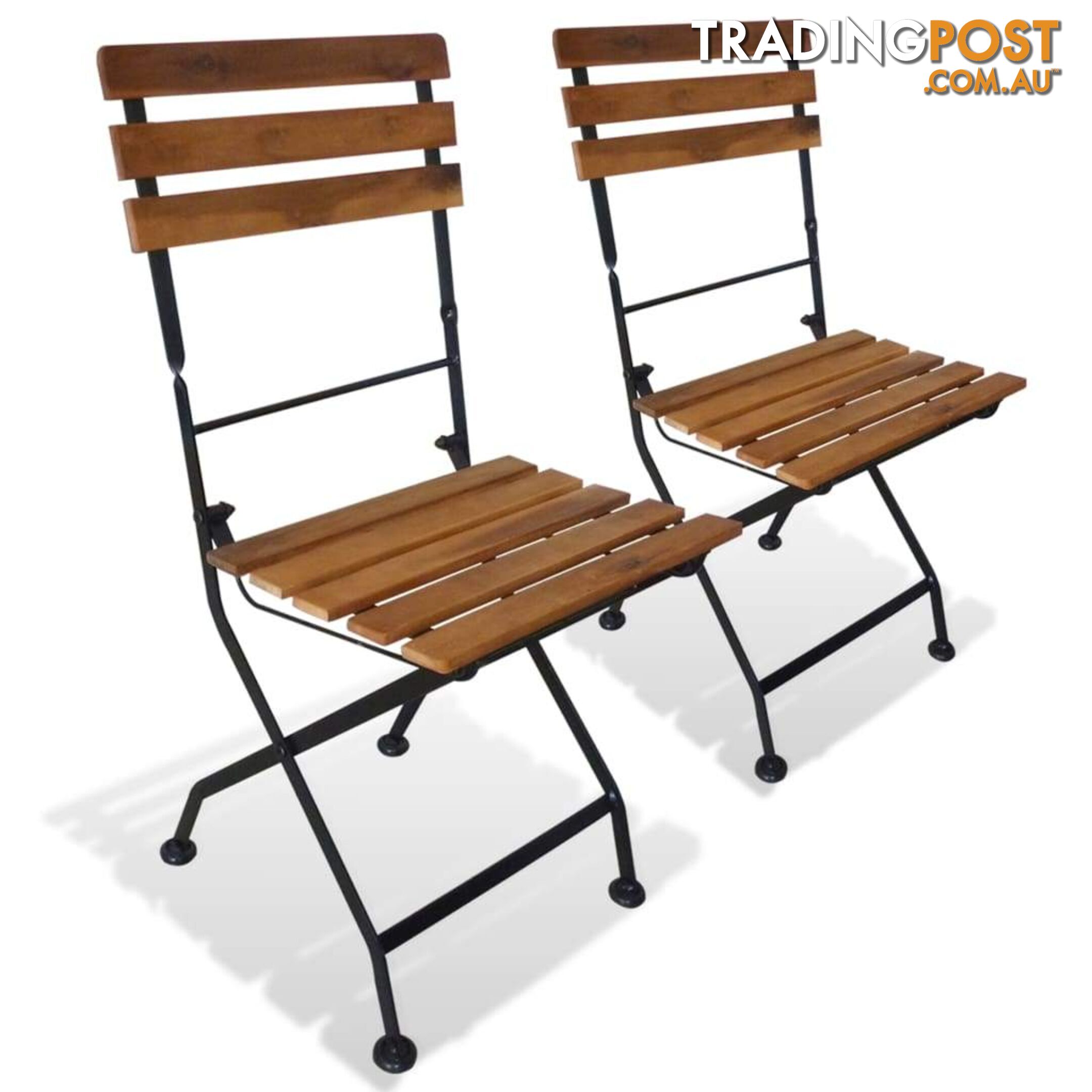 Folding Garden Chairs 2 Pcs Acacia Wood 40 x 46 x 85 Cm - Unbranded - 9476062038465