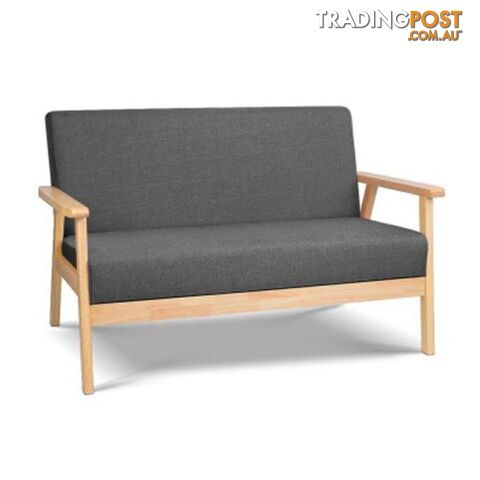 2 Seater Fabric Sofa Chair - Grey - Artiss - 4326500285379